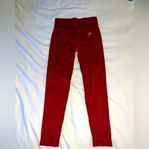 Gymshark speckled red workout leggings